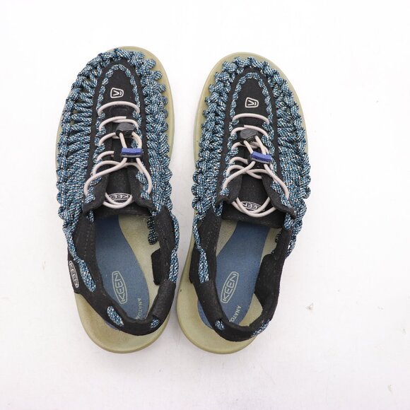 Keen Uneek Men\'s 10 Trail Hiking Shoes Black Blue Casual Slip-On Sandal 1014621 main image 5
